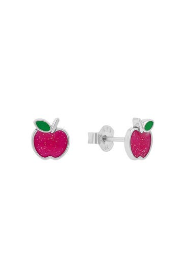 PRINZESSIN LILLIFEE Ohrstecker für Mädchen, Silber 925 | Apfel
