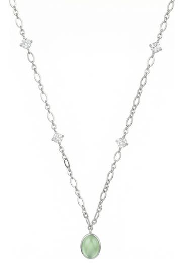 NOELANI Kette mit Anhänger für Damen, Silber 925, Zirkonia und Katzenauge