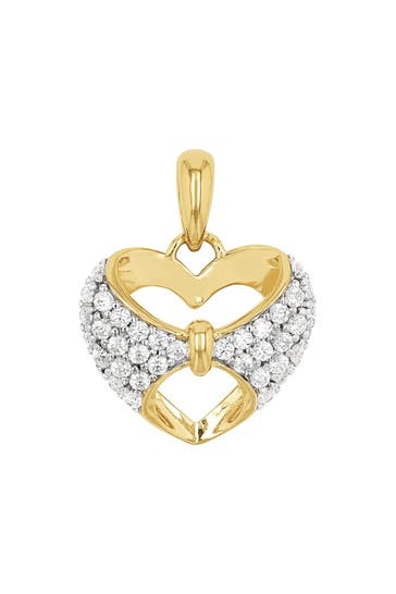 AMOR Motivanhänger für Damen, 925 Sterling Silber, Zirkonia synth. | Herz