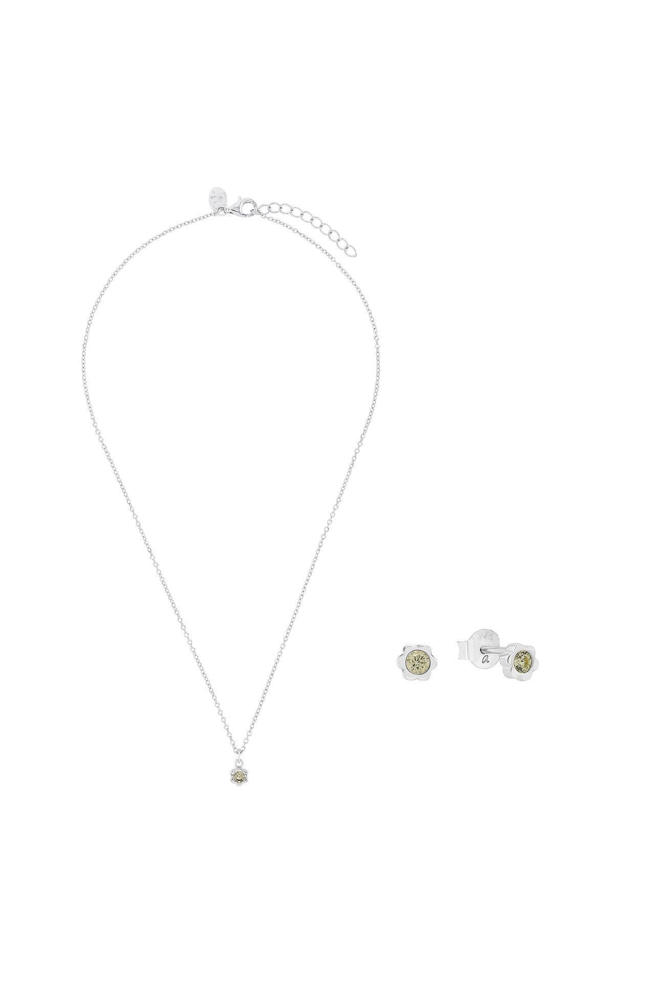 PRINZESSIN LILLIFEE Set für Mädchen, 925 Sterling Silber, Zirkonia synth. | Geburtsstein, Bild 1