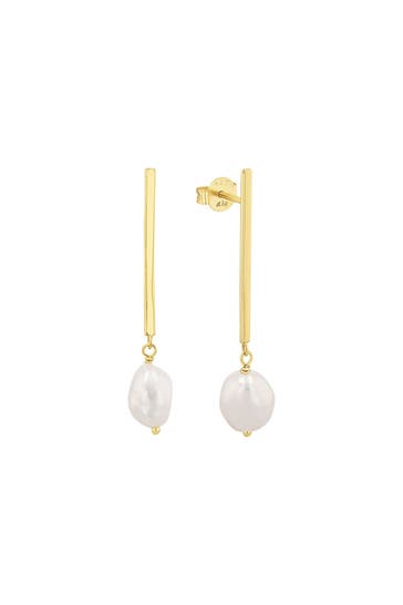 AMOR Ohrhänger für Damen, 925 Sterling Silber, Süßwasserzuchtperle