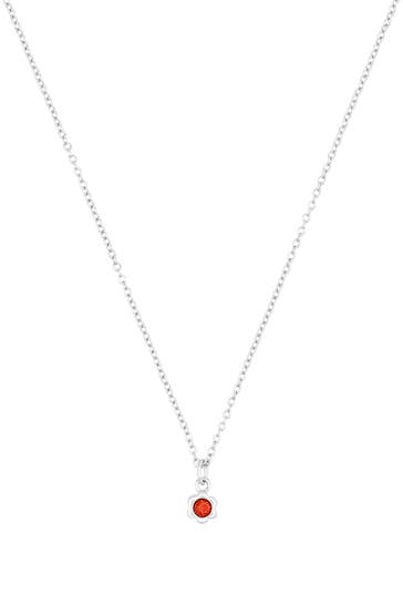 PRINZESSIN LILLIFEE Kette mit Anhänger für Mädchen, 925 Sterling Silber, Zirkonia synth. | Geburtsstein