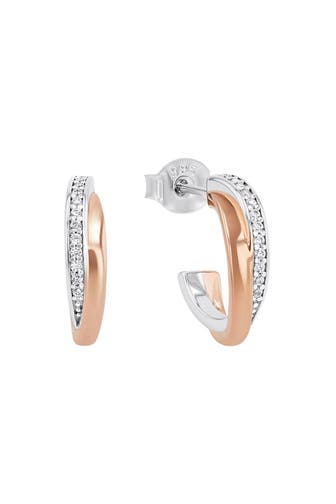 AMOR Creolen für Damen, 925 Sterling Silber, Zirkonia synth.