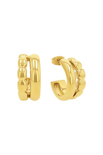 JOOP! Ohrringe für Damen, Edelstahl Gold
