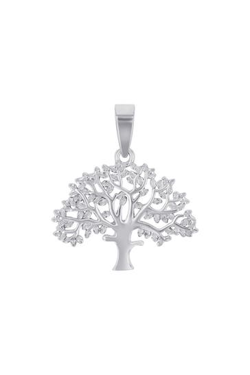 AMOR Motivanhänger für Damen, 925 Sterling Silber | Lebensbaum
