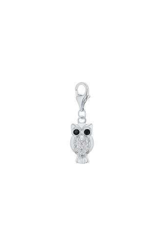 AMOR Charm für Damen, 925 Sterling Silber, Zirkonia synth. | Eule