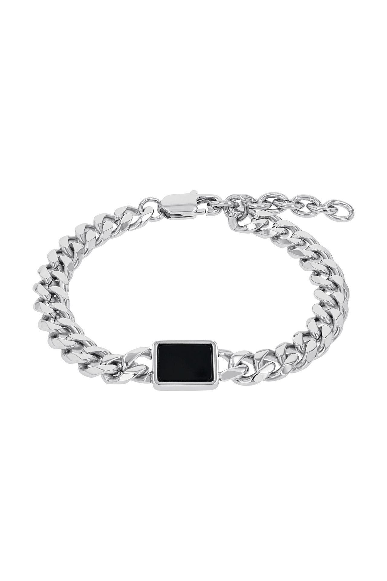 AMOR Armband für Herren, Edelstahl, Achat, Bild 1