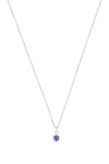 PRINZESSIN LILLIFEE Kette mit Anhänger für Mädchen, 925 Sterling Silber, Zirkonia synth. | Geburtsstein