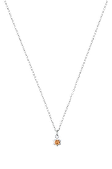 PRINZESSIN LILLIFEE Kette mit Anhänger für Mädchen, 925 Sterling Silber, Zirkonia synth. | Geburtsstein
