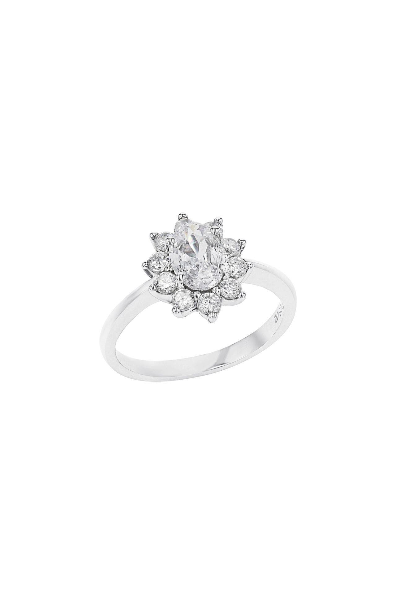 AMOR Ring für Damen, 925 Sterling Silber, Zirkonia synth. | Blume, Bild 1