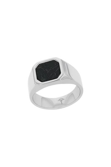 JOOP! Ring für Herren, Edelstahl, Linienstein