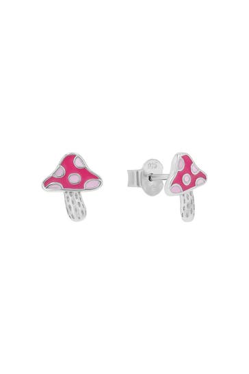 PRINZESSIN LILLIFEE Ohrstecker für Mädchen, Silber 925 | Pilz