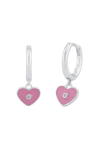 PRINZESSIN LILLIFEE Creolen für Mädchen, 925 Sterling Silber, Zirkonia synth. | Herz