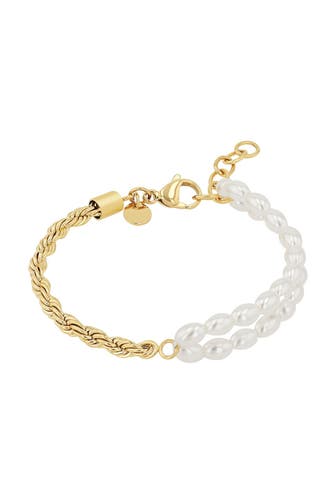 NOELANI Armband für Damen, Edelstahl, Muschelkernperle Weiß