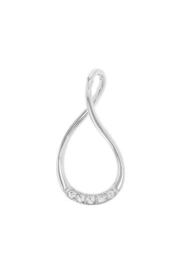 AMOR Motivanhänger für Damen, 925 Sterling Silber, Zirkonia synth.