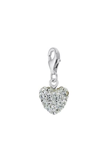 AMOR Charm für Damen, 925 Sterling Silber, Kristallglas | Herz