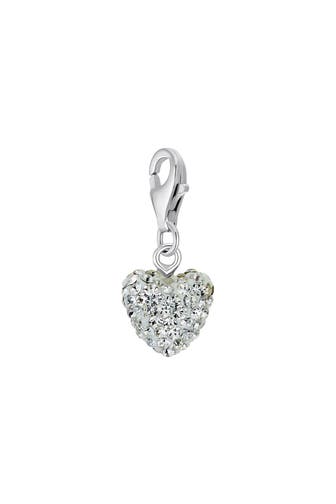 AMOR Charm für Damen, 925 Sterling Silber, Kristallglas | Herz