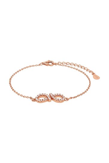 AMOR Armband für Damen, 925 Sterling Silber, Zirkonia synth. | Infinity Roségold