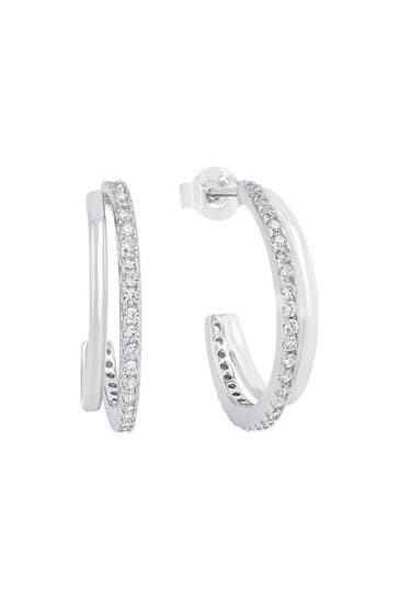AMOR Ohrringe für Damen, 925 Sterling Silber, Zirkonia synth. Silber