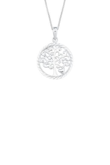 AMOR Kette mit Anhänger für Damen, 925 Sterling Silber | Lebensbaum