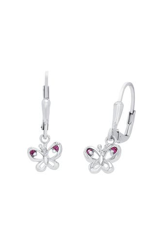 AMOR Ohrhänger für Mädchen, 925 Sterling Silber, Zirkonia synth. | Schmetterling
