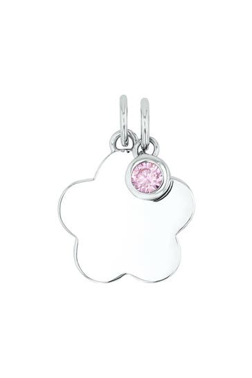 AMOR Motivanhänger für Damen, 925 Sterling Silber, Glas | Blume