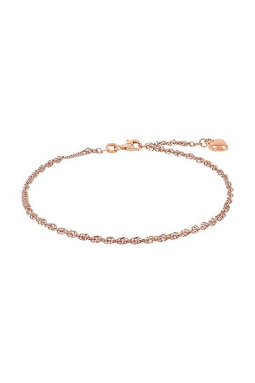 AMOR Fußkette für Damen, 925 Sterling Silber | Herz