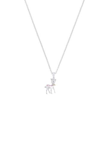 PRINZESSIN LILLIFEE Kette mit Anhänger für Mädchen, 925 Sterling Silber | Rehkitz