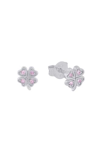 PRINZESSIN LILLIFEE Ohrstecker für Mädchen, 925 Sterling Silber, Zirkonia synth. | Kleeblatt
