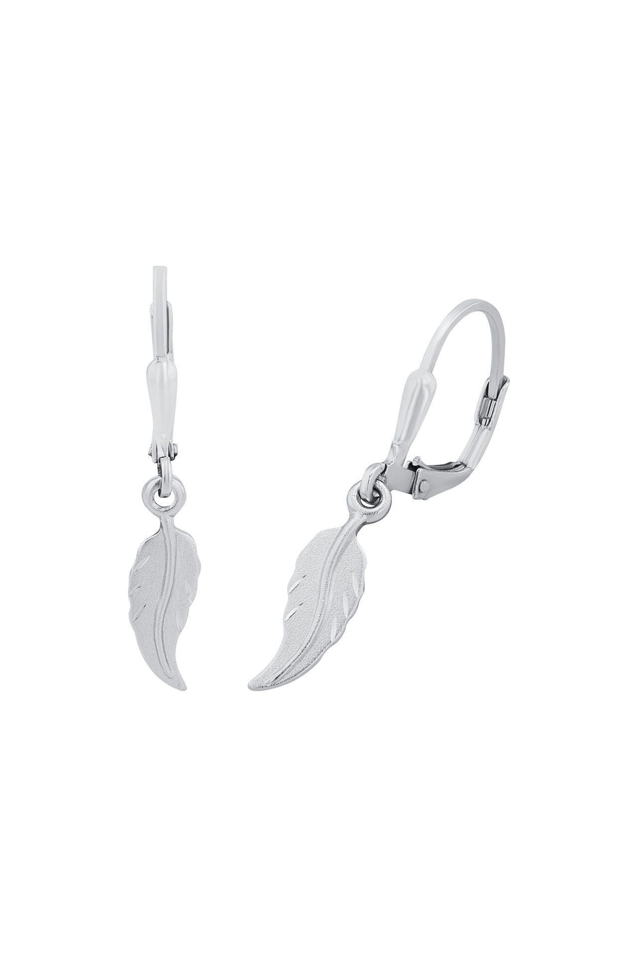 AMOR Ohrhänger für Damen, 925 Sterling Silber | Feder, Bild 1