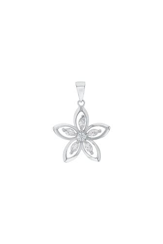 AMOR Motivanhänger für Damen, 925 Sterling Silber, Zirkonia synth. | Blume