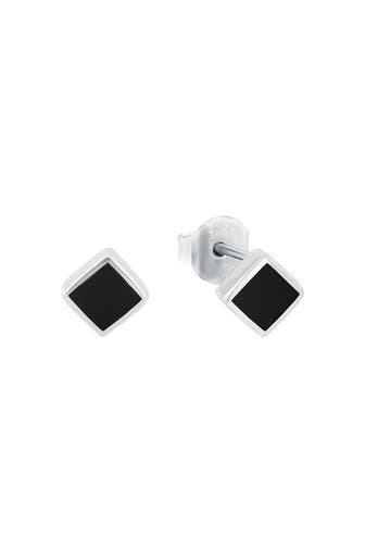 AMOR Ohrringe für Damen, 925 Sterling Silber, Onyx Schwarz