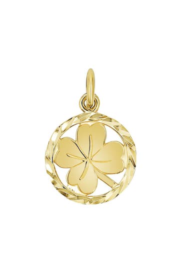 AMOR Motivanhänger für Damen, 925 Sterling Silber | Kleeblatt