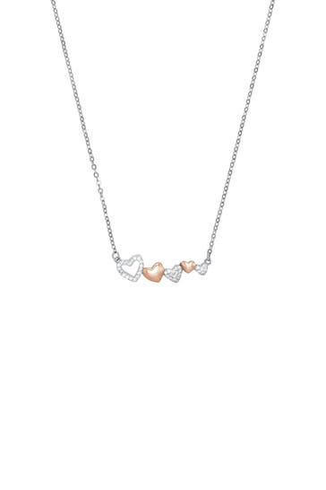 AMOR Kette mit Anhänger für Damen, 925 Sterling Silber, Zirkonia synth. | Herz