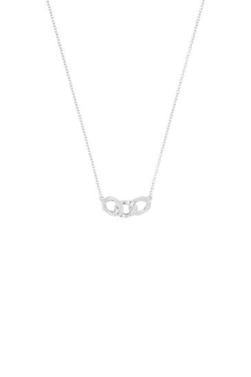 AMOR Kette mit Anhänger für Damen, 925 Sterling Silber, Zirkonia synth.