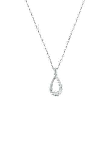 AMOR Kette mit Anhänger für Damen, Edelstahl, Zirkonia synth.