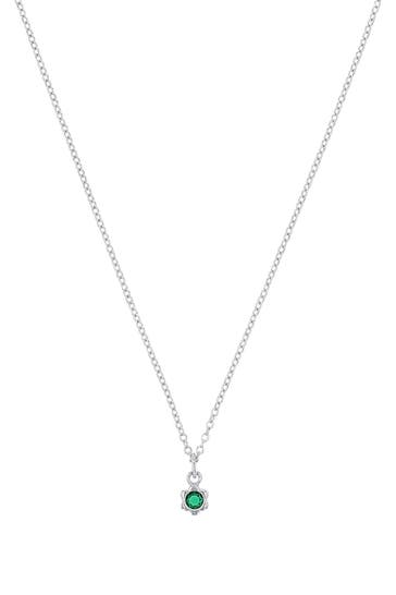 PRINZESSIN LILLIFEE Kette mit Anhänger für Mädchen, 925 Sterling Silber, Zirkonia synth. | Geburtsstein