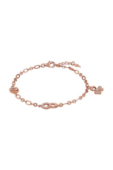 AMOR Armband für Damen, 925 Sterling Silber, Zirkonia synth. Roségold