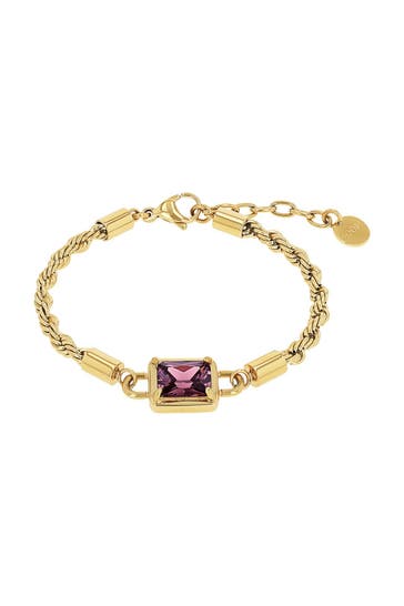 JOOP! Armband für Damen, Edelstahl, Zirkonia Gold