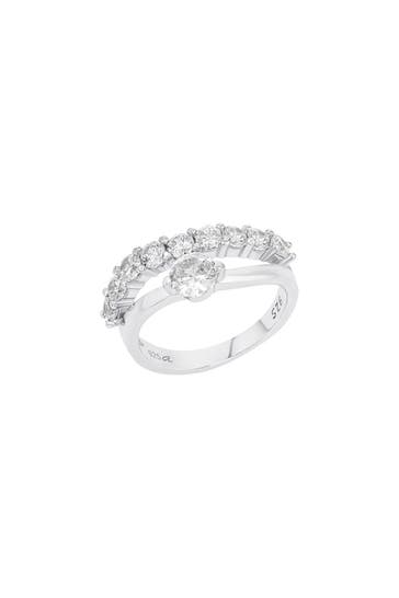 AMOR Ring für Damen, 925 Sterling Silber, Zirkonia synth.