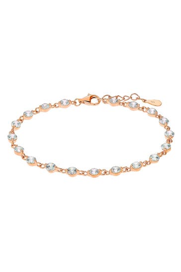 AMOR Armband für Damen, 925 Sterling Silber, Zirkonia synth. Roségold