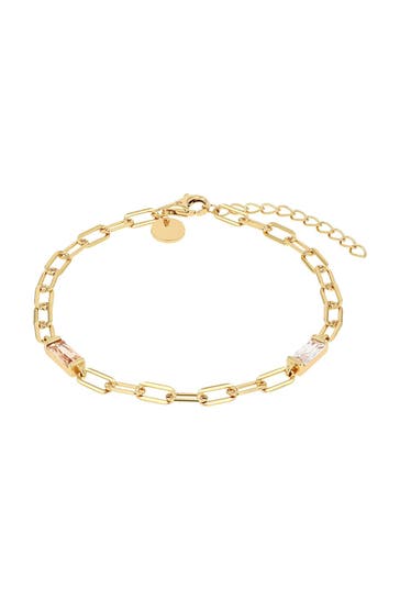 NOELANI Armband für Damen, 925 Sterling Silber, Zirkonia synth. Gold