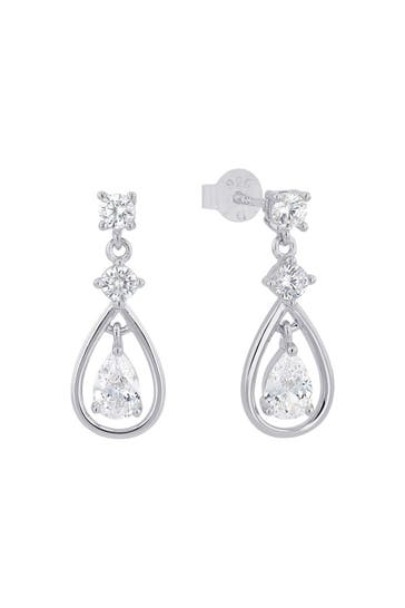 AMOR Ohrhänger für Damen, 925 Sterling Silber, Zirkonia synth.