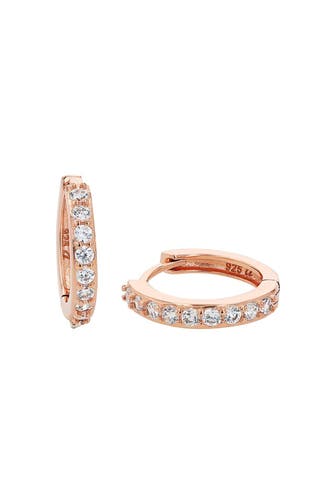 AMOR Ohrringe für Damen, 925 Sterling Silber, Zirkonia synth. Roségold
