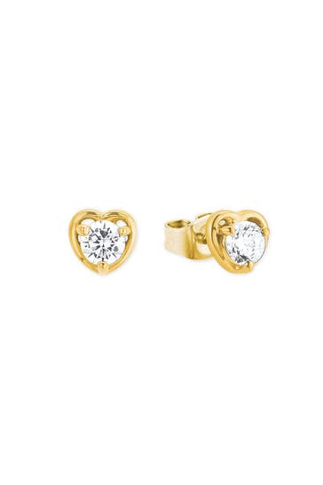 AMOR Ohrstecker für Damen, 925 Sterling Silber, Zirkonia synth. | Herz