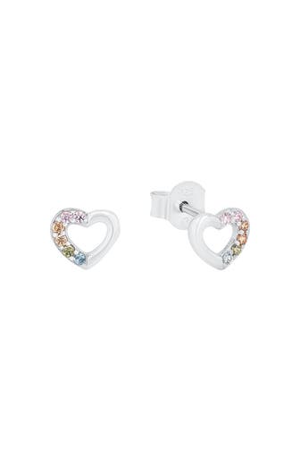 PRINZESSIN LILLIFEE Ohrstecker für Mädchen, 925 Sterling Silber, Zirkonia synth. | Herz