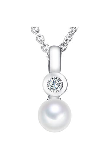 VALERO PEARLS Kette Süßwasser-Zuchtperlen silber