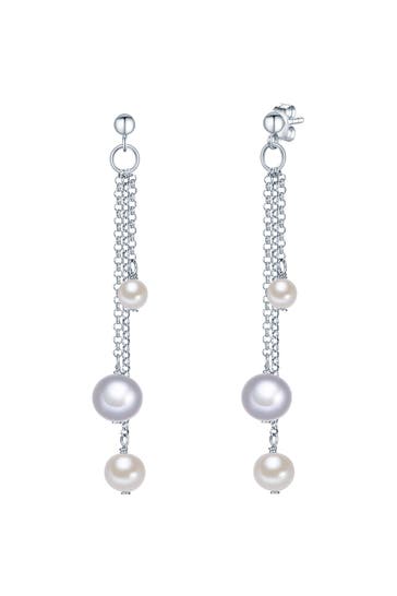 VALERO PEARLS Ohrringe Süßwasser-Zuchtperle silber