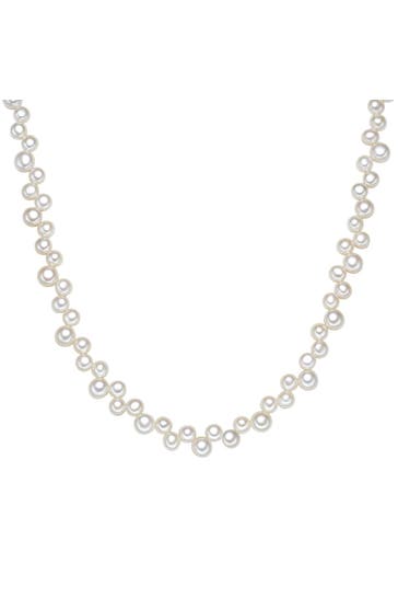 VALERO PEARLS Kette Süßwasser-Zuchtperle weiß