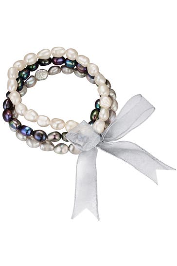 VALERO PEARLS Armband Organza weiß